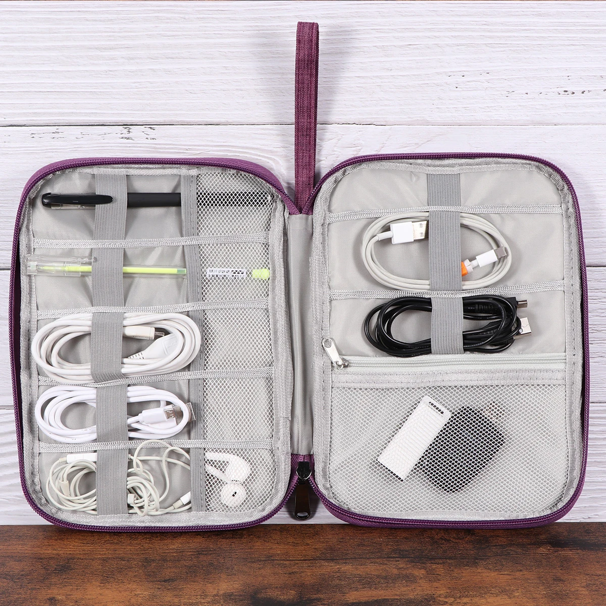 

Packing Bag Heavy Duty Construction Easy Clean Cable Collection Pouch for Tech Gadgets Mouse Headphones