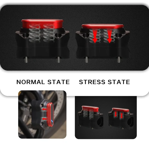 Imagen 2 del producto Protector de parachoques de motor de motocicleta, bloque anticolisión para ZONTES G1 125 ZT125 125U ZT 125 U ZT310 T2 310V, protección de resorte