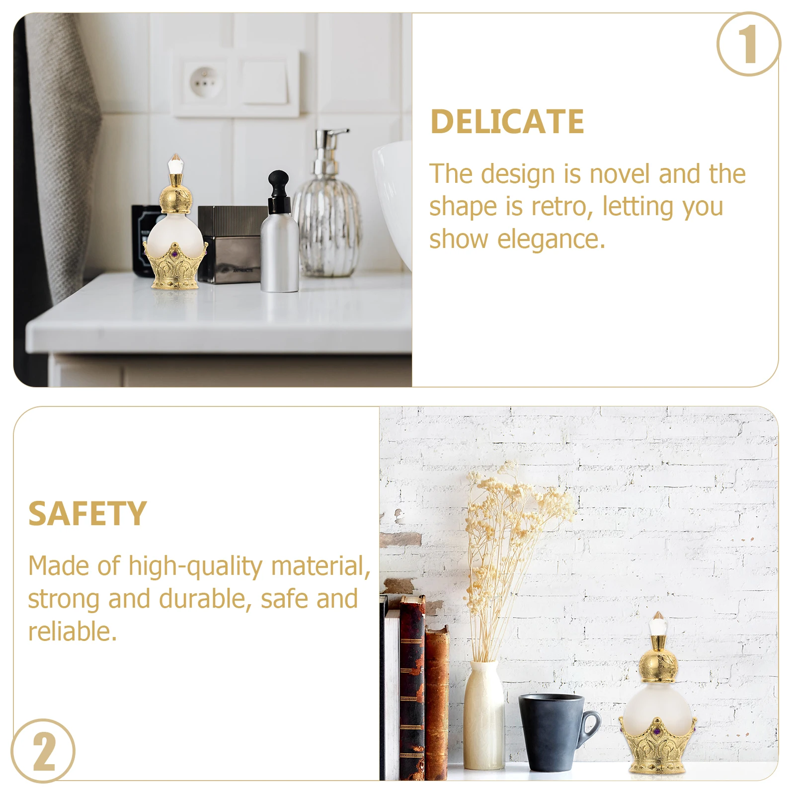 

Retro Elegant Empty Perfume Bottles Refillable Glass Travel Size for Essential Oil Lotion Liquid Packaging Gift for Women 123