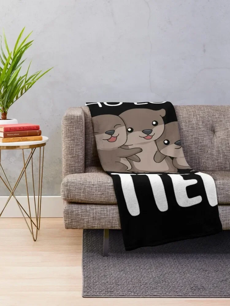 Cute Otter Women Sea Just A Girl Who Loves Otters Throw Blanket valentine gift ideas Bed linens Blankets