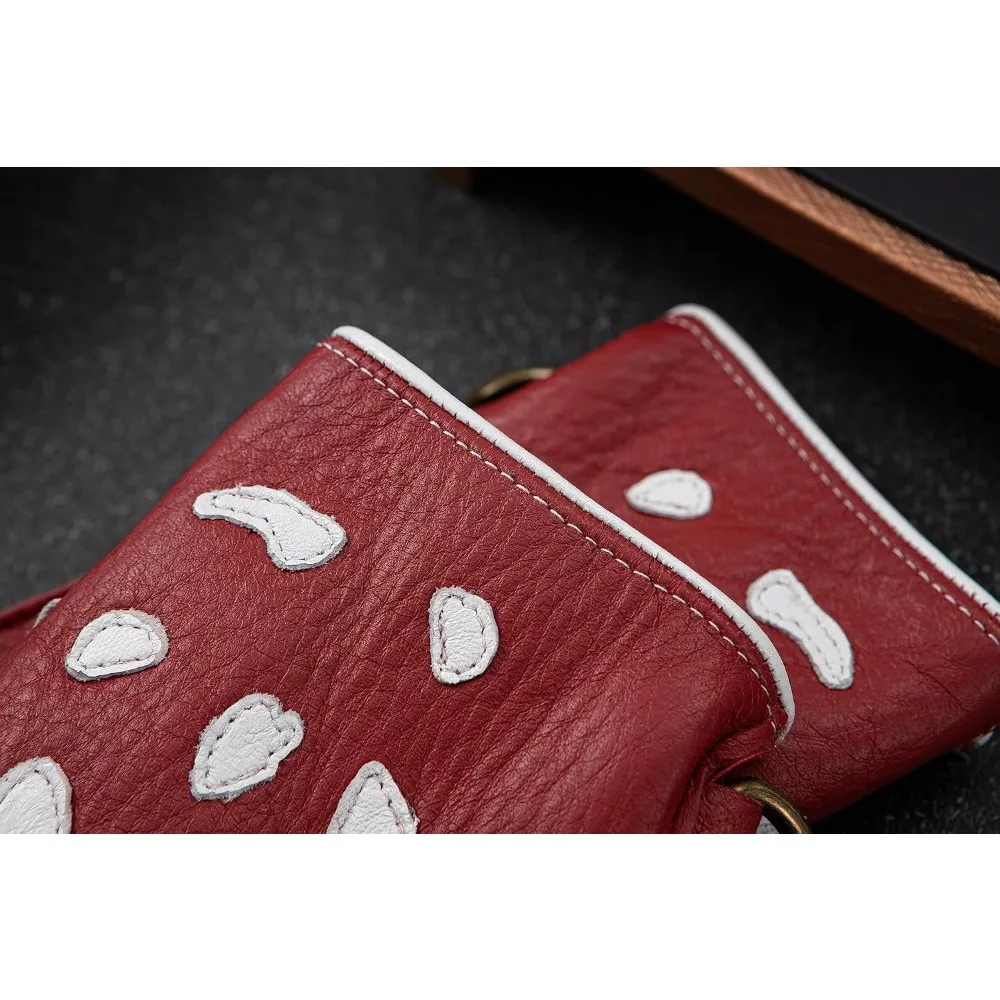 قفازات جلدية للدراجات النارية مع هيكل عظمي غير قابل للانزلاق، بطانة دافئة للرجال - مثالية لركوب الدراجات في الشتاء وركوب الدراجات