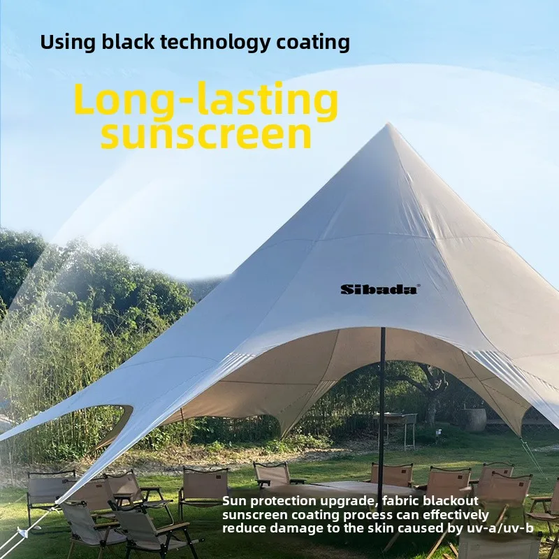 

Палатка с купольным навесом Twin Peaks Lotus Cloud, уличная большая тент Wanzhong Mountain Three Peaks Hump Camp Dome
