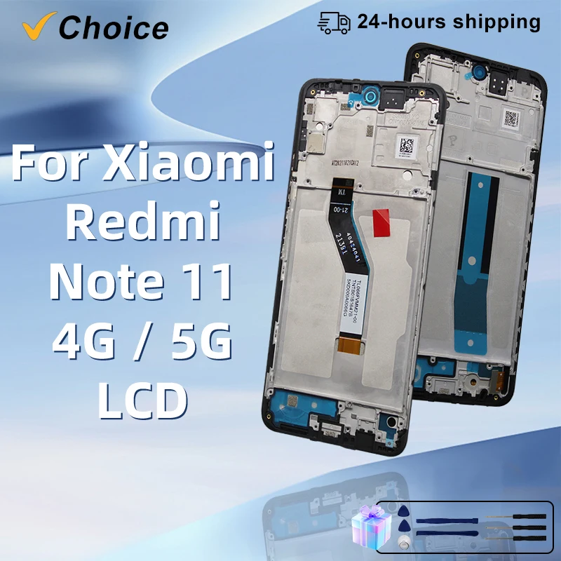 Super OLED For Global Redmi NOTE 11 LCD Screen Touch Digitizer Replacement For Redmi NOTE 11 5G 2201117TG 21091116AC Display TFT