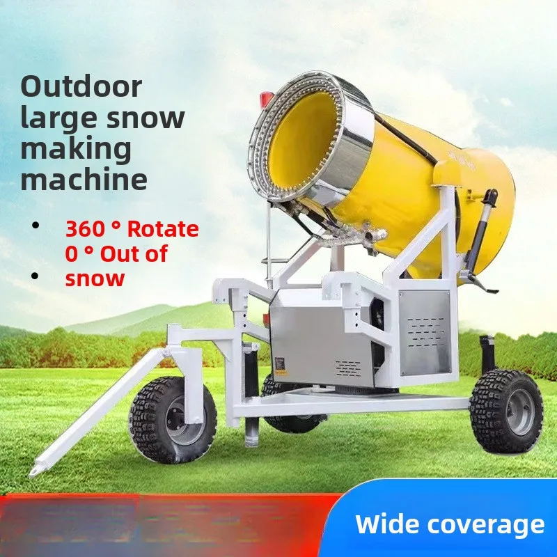 Portable Snow Machine for Outdoor Ski Resort Playground Artificial Snowfall Mobile Snow Sprayer Automatic Snow Cannon
