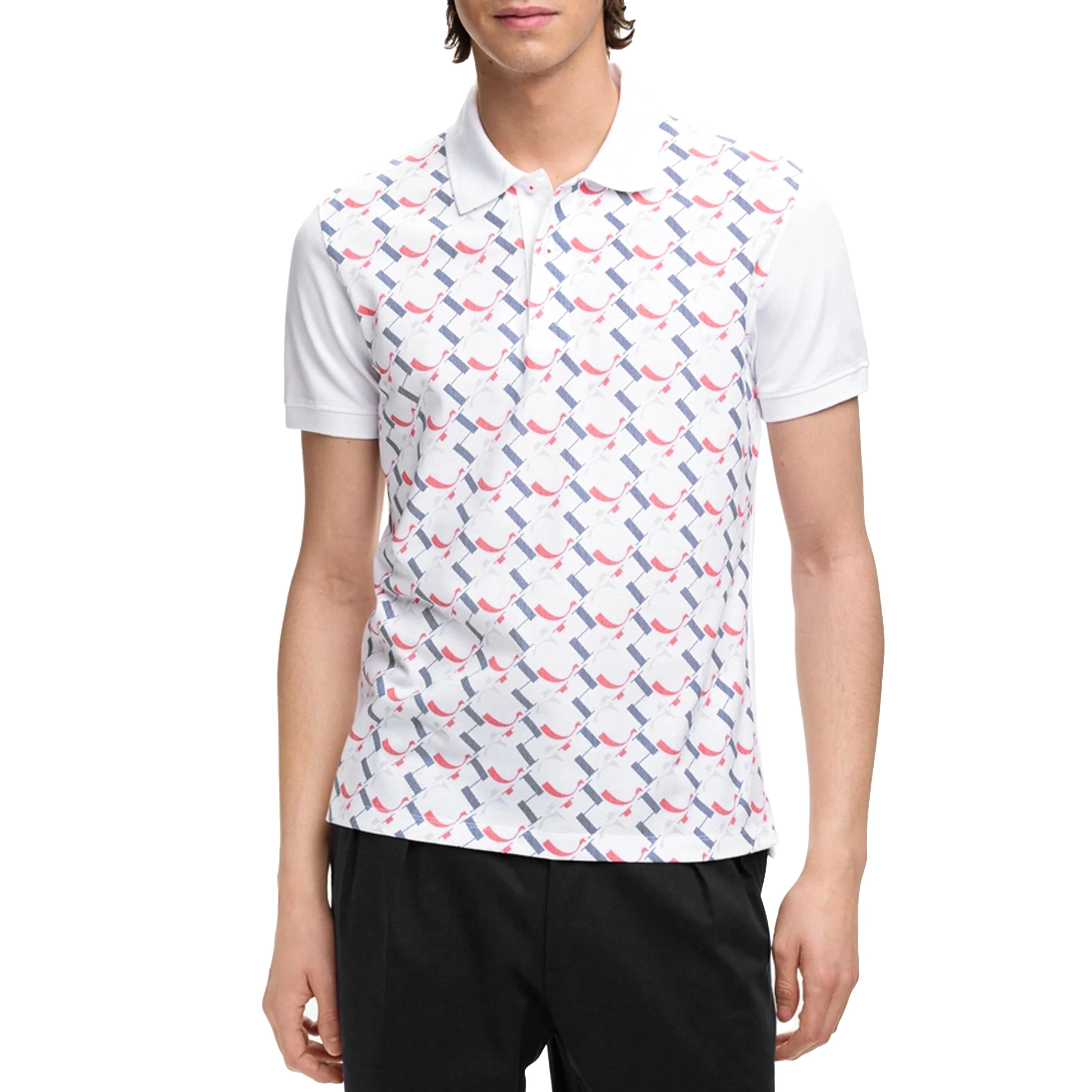 Casual Mens Polo Shirt Cotton Mens Short Sleeve Patchwork Soft T-Shirts Basic Daily Comfortable Men's