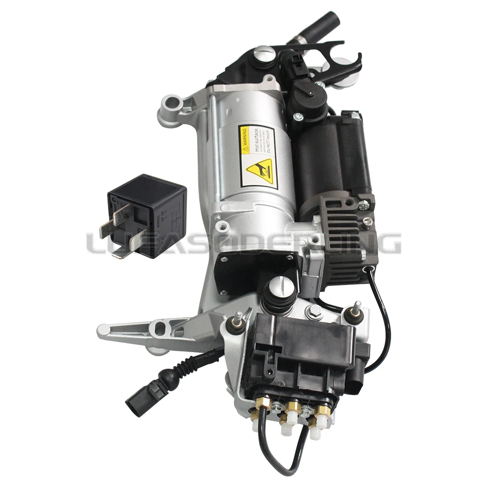 For Audi Q7 4L/4LB 2006-2015 Air Suspension Compressor Pump w/Relay 4L0698007 4L0698007A 4L0698007B 7L0698014 7P0698014