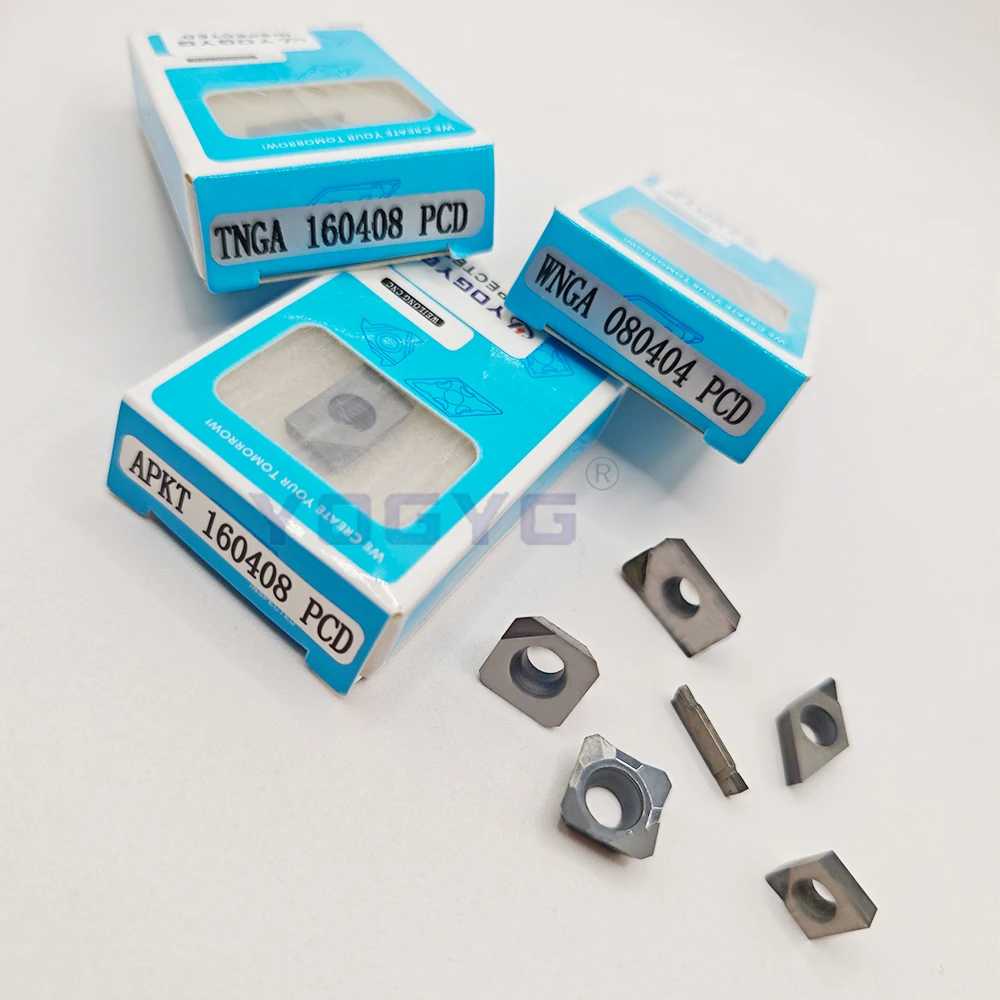 

YOGYG PCD APKT160404 TNGA160404 VNGA160404 CCGT060204 MGMN300 CCGT09T302 04 08 Turning tool Machining aluminum copper