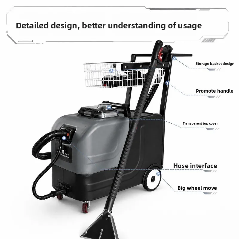 Steam Beauty Interior Spray Cleaning Machine, Steam Cleaning and Suction Integrated Equipment, for Seat Carpet Ceiling Cleaning