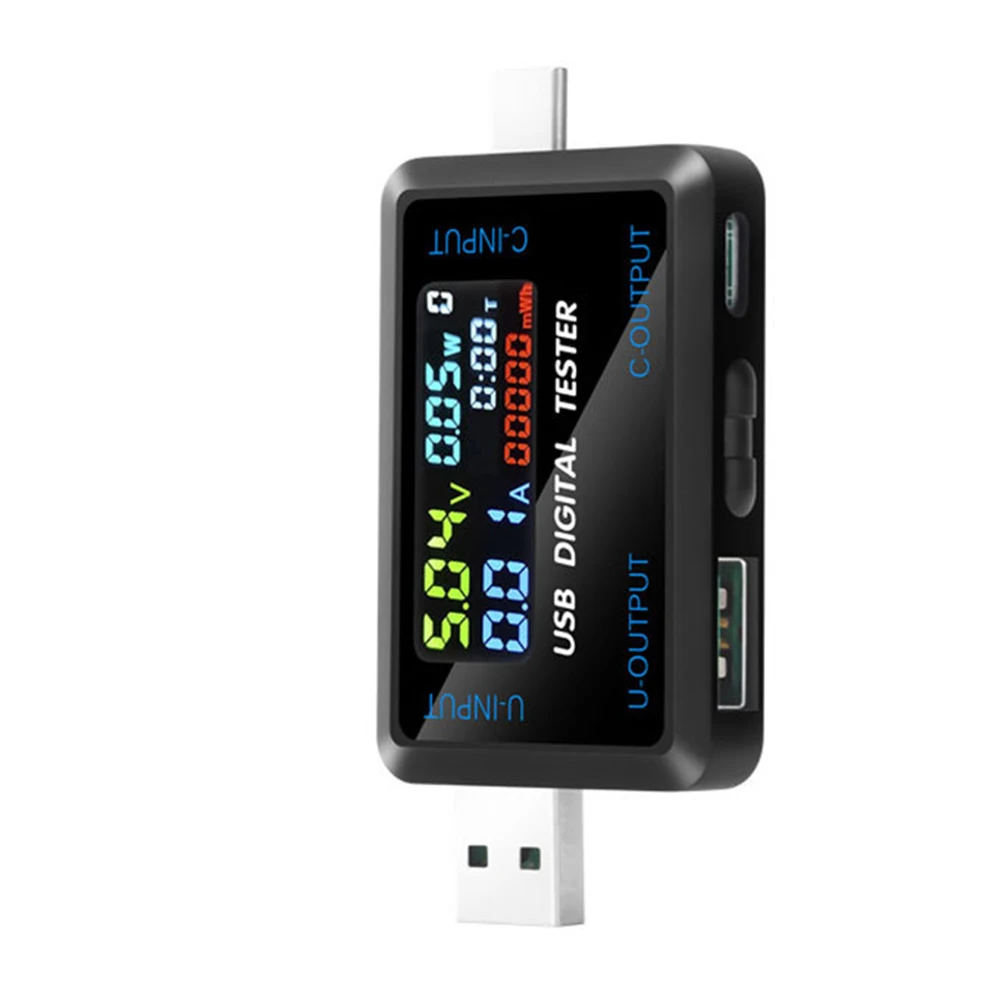 USB Voltage Current Meter 10 In 1 Power Analyzer For C Fast Charging Protocol Detection LCD Display Tool