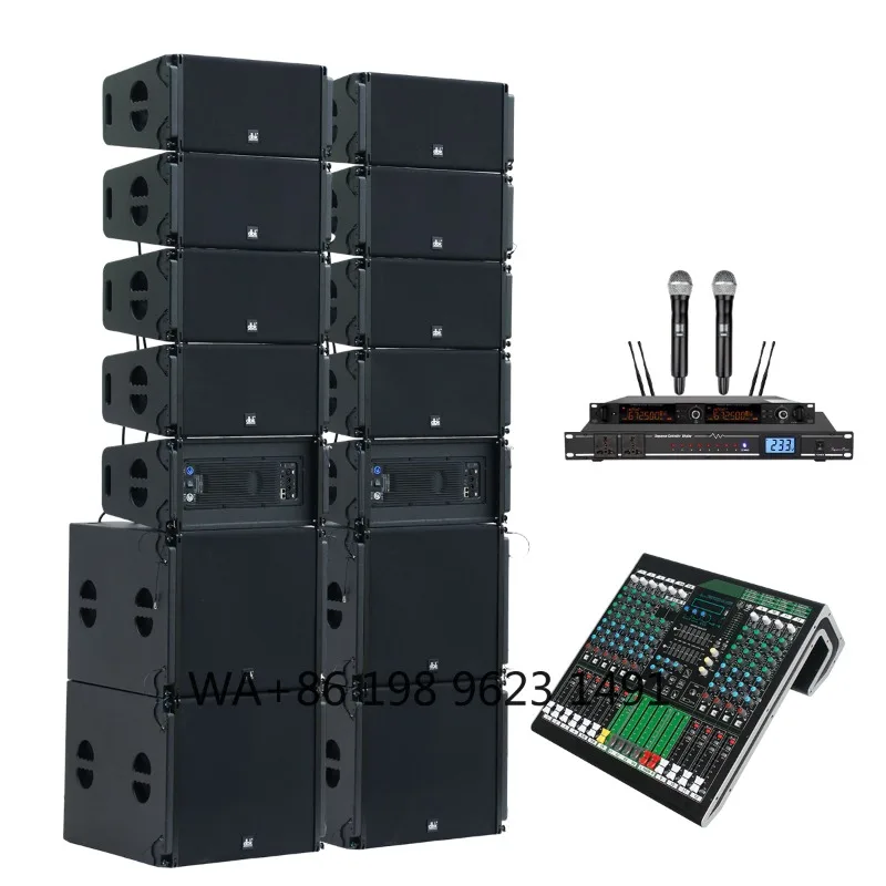 Dual 10 Inch Neodymium Line Array Full Set 18 Inch Subwoofer Professional Audio for Stage Live Event