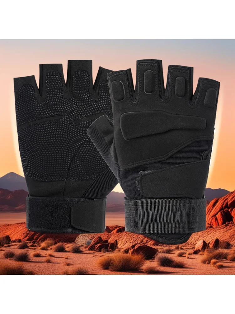 AliExpress NONE 1Pair Outdoor Sports All Finger Gloves For Men Sturdy Breathable Protective Tactical Gloves Anti Slip Cycling Gloves