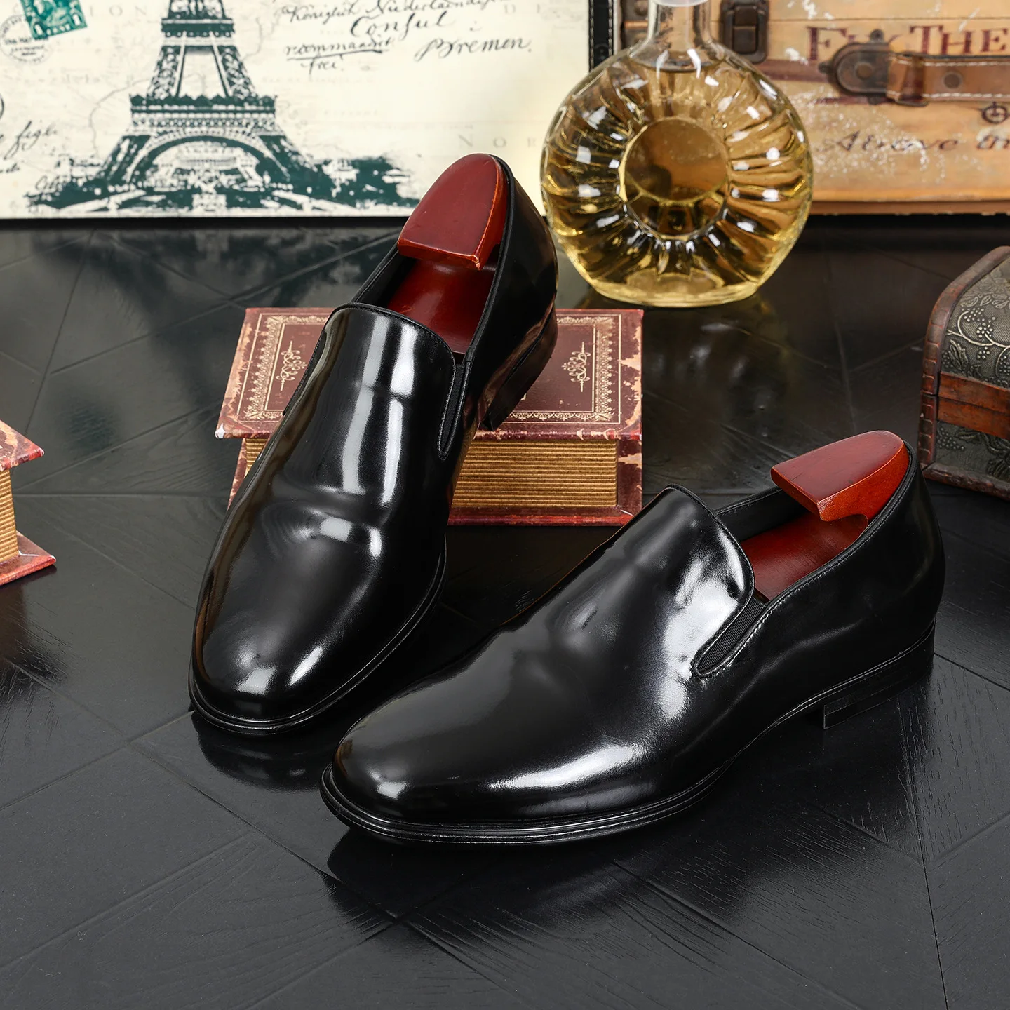 YETTIES Men's Shell Cordovan Slip-On Loafers | Goodyear Welted Luxury Casual Shoes with Premium Leather Comfort