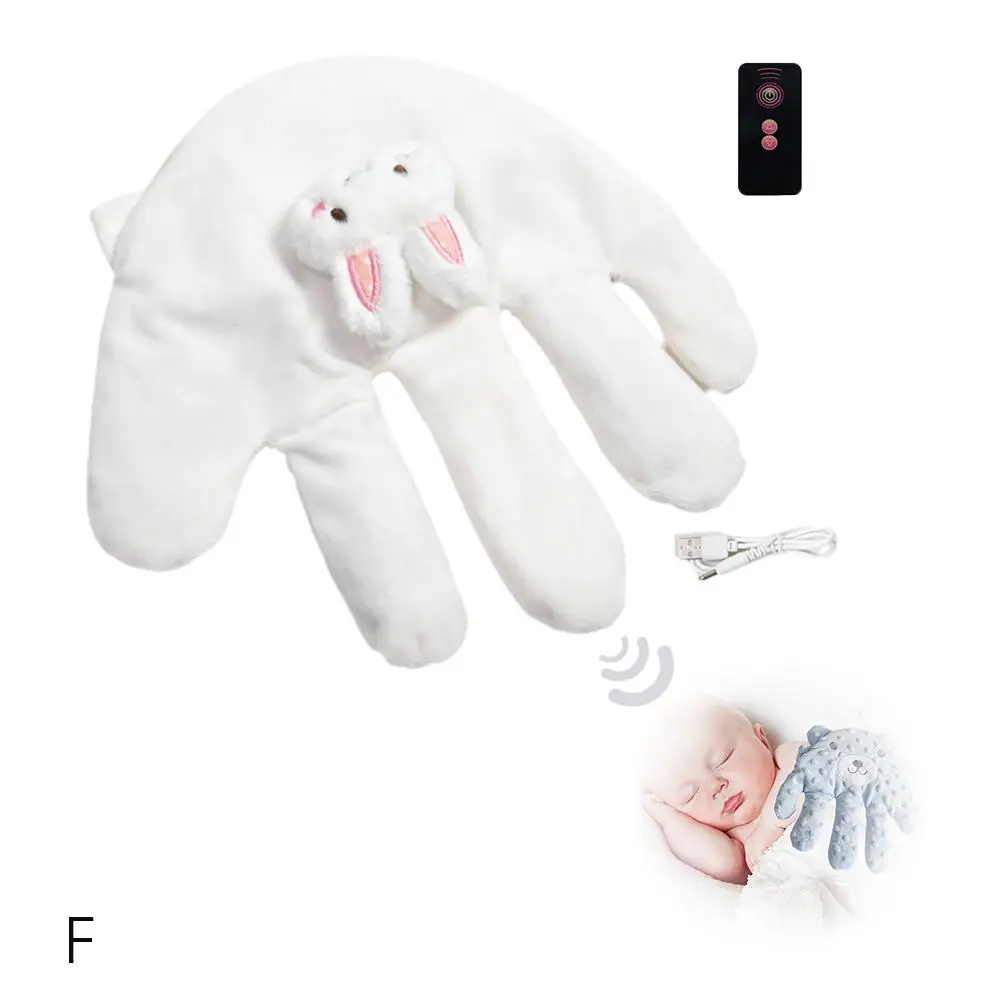 Sleep Soothing Palm Tool For Babies Anti-scare Soothing Pressure Cartoon Hand Glove Anti-Anxiety Electric Soothing Doll Glo V8I3