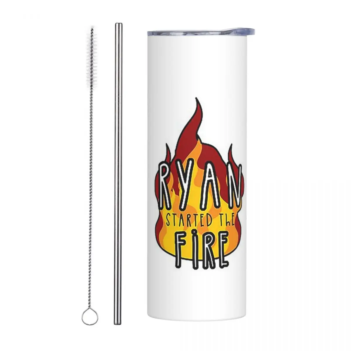 Ryan Started The Fi Stainless Steel Tumbler Vacuum Insulated Mug Thermal Cold Cups Straws With Lid 20oz
