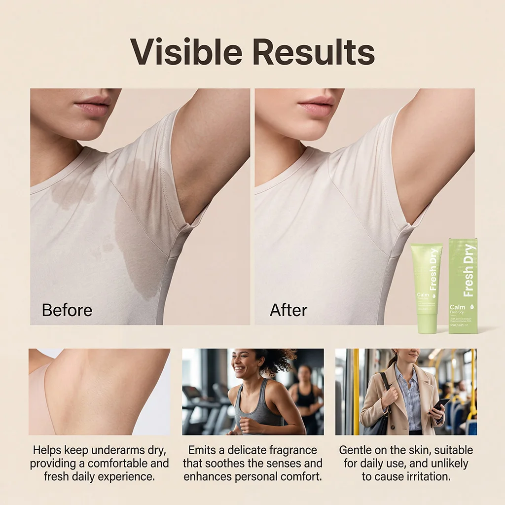 Picture 6: AHA Antiperspirant Cream Underarm Odor Eliminator Anti-Sweat Armpit Long-Lasting Refreshing Fragrance Moisturizes Body Deodorant