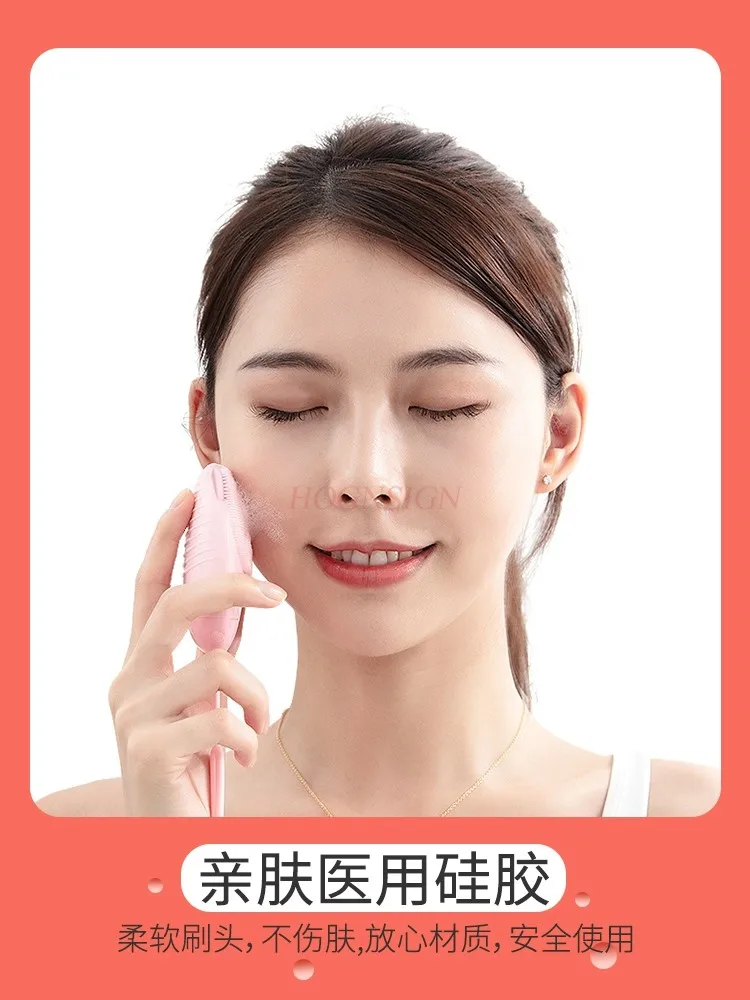 Electric facial cleanser, silicone facial cleanser, portable and hanging mini ultrasound for cleaning pores of men and women