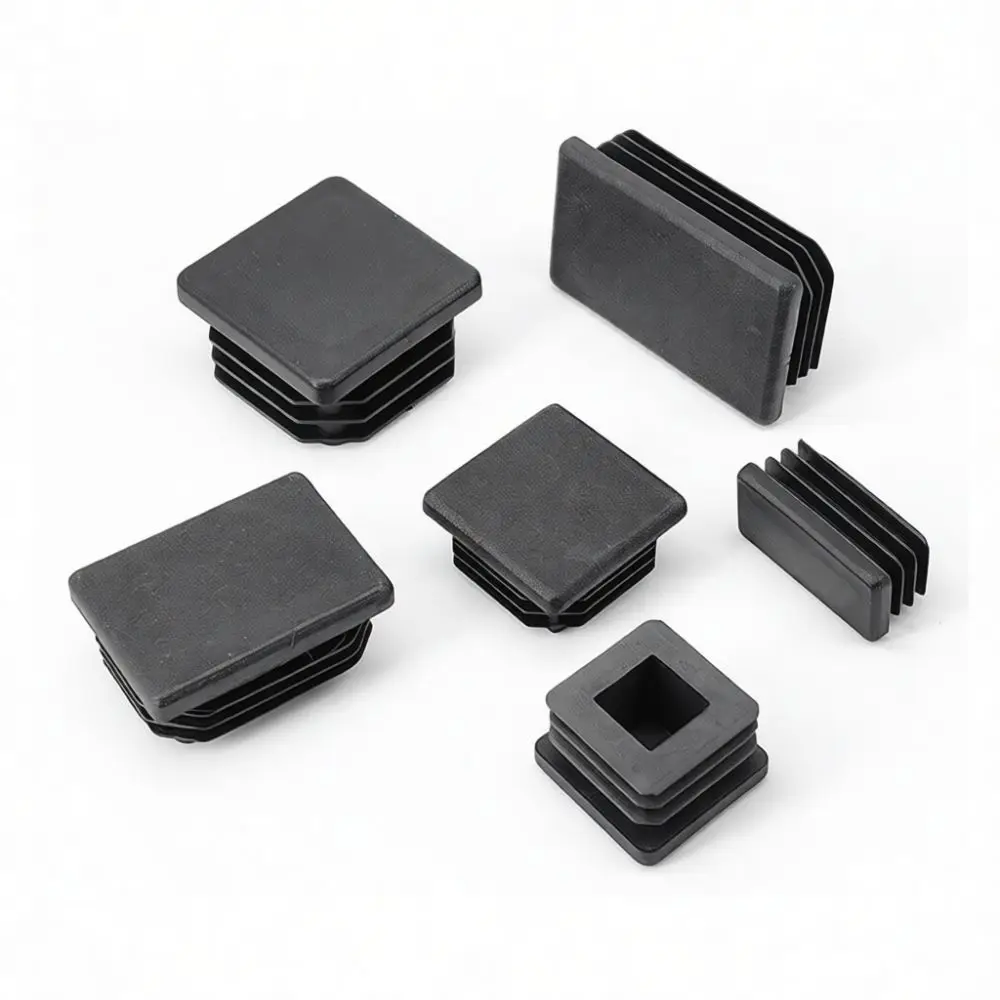 Durable Square Tube Insert Plug Furniture Leg End Cap Protector For Steel Metal Pipe Sealing Covering Hardware Accessory