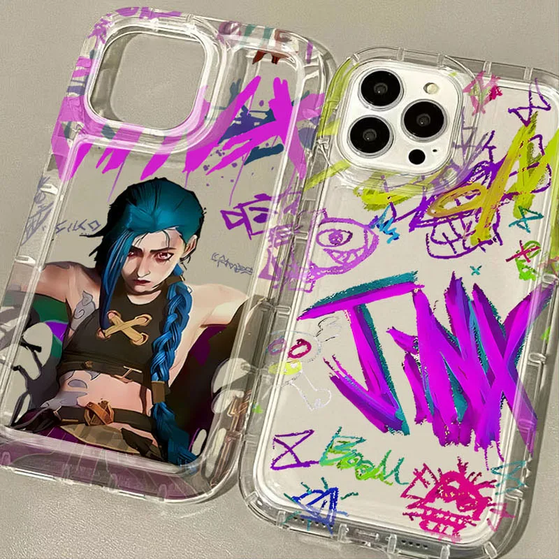 Phone Case For iPhone 16 15 14 13 12 11 Pro Max XS X XR 8 7 Plus SE 2020 Game Arcanes Jinxs Shockproof Clear Silicone Back Cover