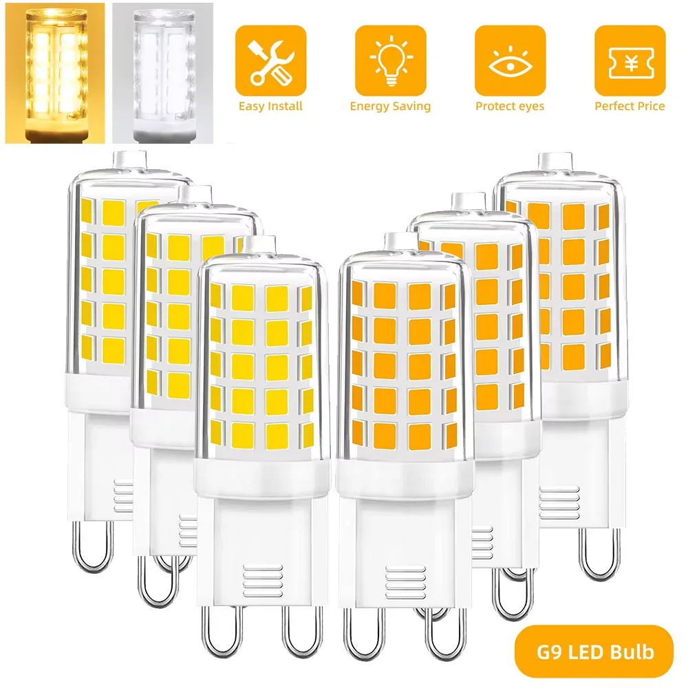 Pop 1-10Pcs 5W G9 LED Light Bulbs Dimmable G9 Base Bulbs For Chandeliers Replace 50W Halogen Lamp AC 220V No-Flicker Home Lighti