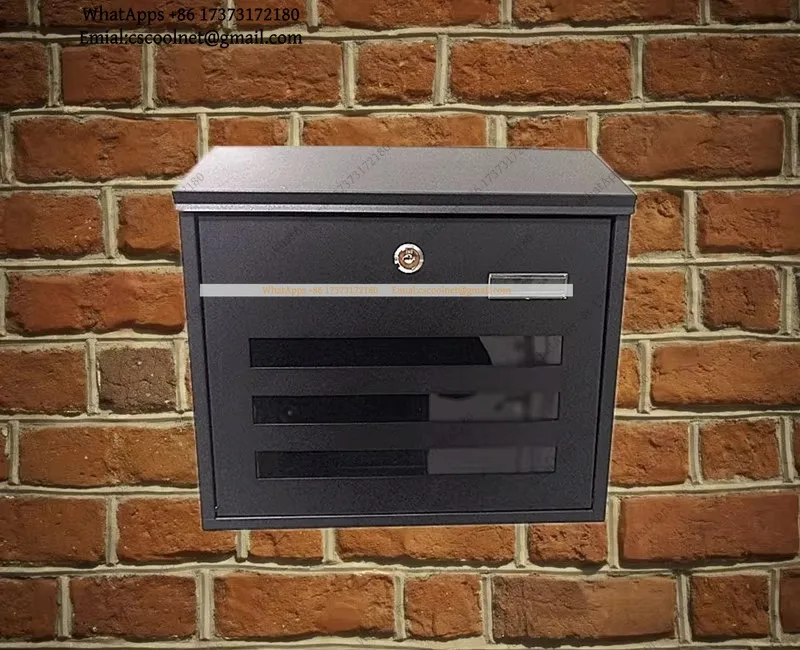YX2 34X27CM High-end Metal Mailbox with Lock Complaint Letter Box Outdoor Waterproof Wall Mount