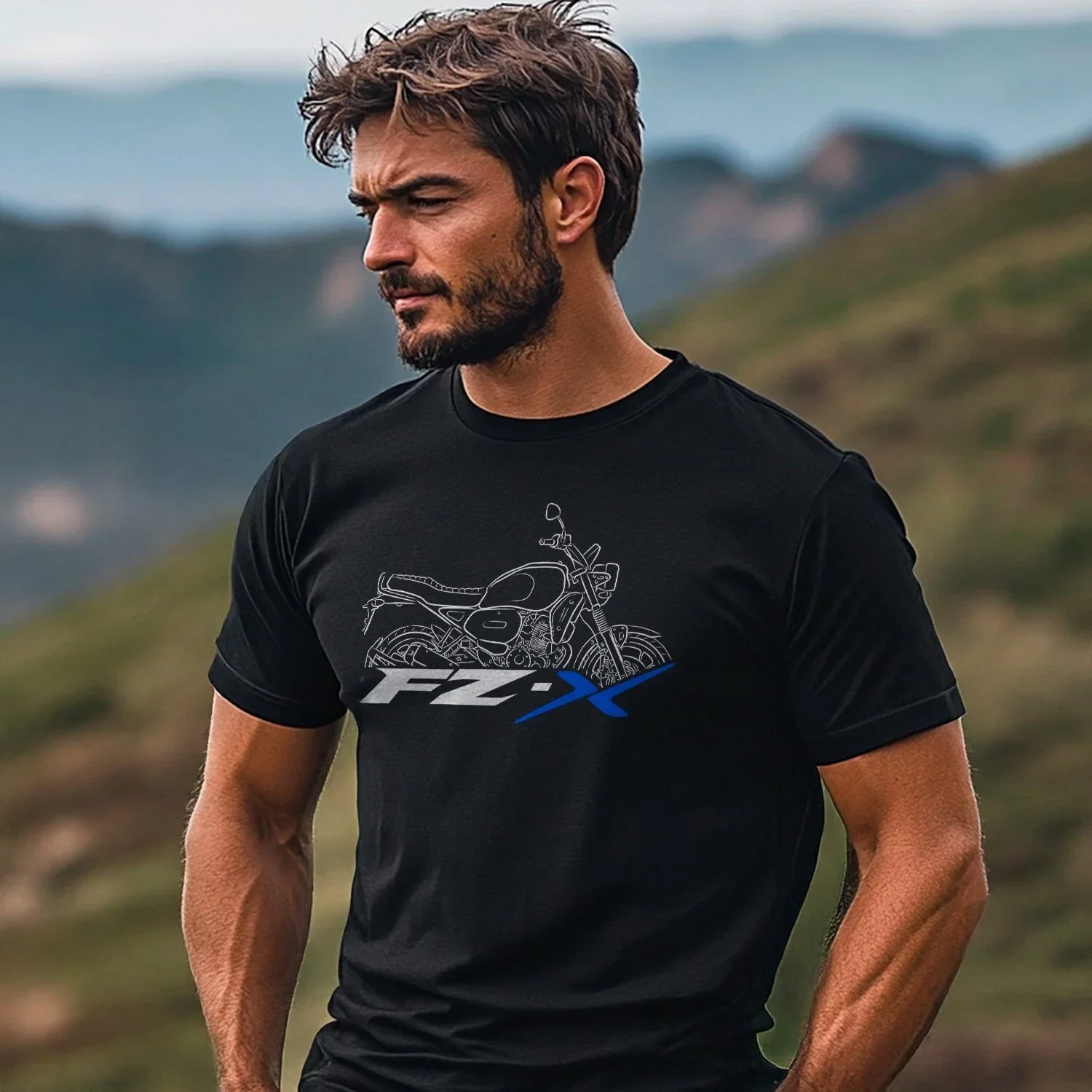 

2025 summer Casual Men 100% Cotton T Shirt FZ-X 150 2021-2025 T-shirt motorcycle Graphic Summer Cool Tee