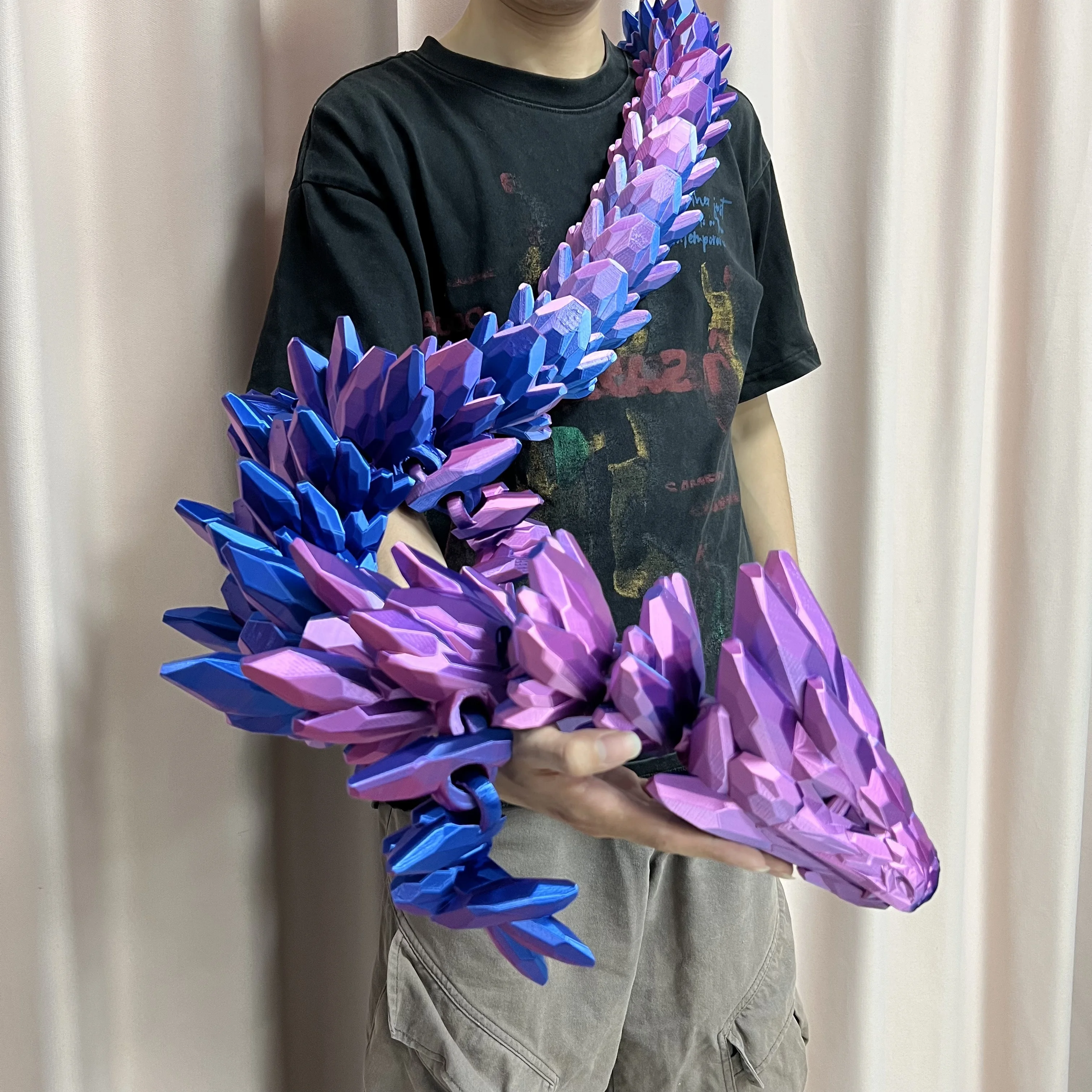3D Printed Multi-Color Gradient Gemstone Dragon Desktop Ornament, Ideal Christmas Decoration, Office Decoration, Room Decoration