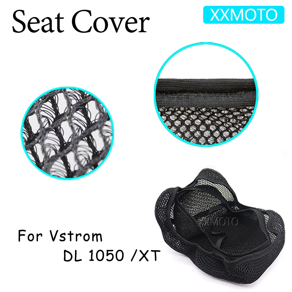 For Suzuki Vstrom DL 1050 XT Motorcycle Seat Cover Heat Insulation 3D Mesh Fabric Breathable Non-Slip Protection Cushion