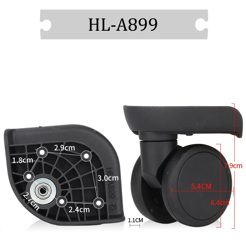 Suitable For MI HL-A899 Universal Wheel Silent Wheel Luggage Anti-wear Wheels Replaceable Wheels Flexible Rotation Wheels