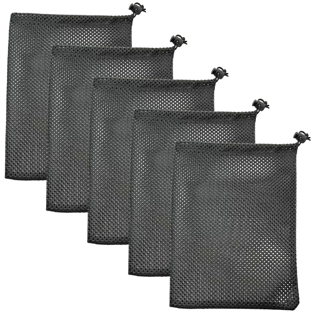 5Pcs Multi-function Golf Balls Organizer Drawstring Balls Container Mesh Storage Bag for Golf bag of golf balls