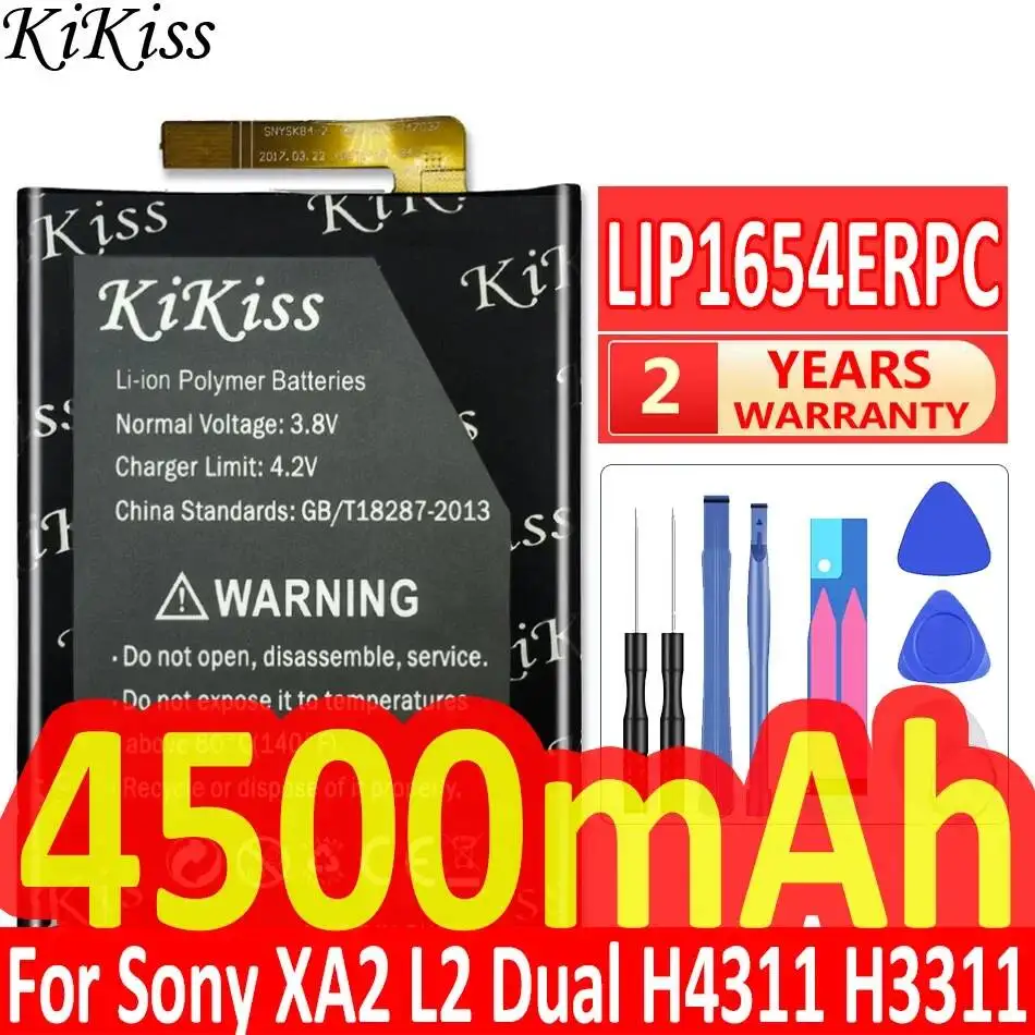 LIP1654ERPC Mobile Phone Battery Long-Lasting 4500mAh For Sony XA2 L2 Dual H4311 H3311