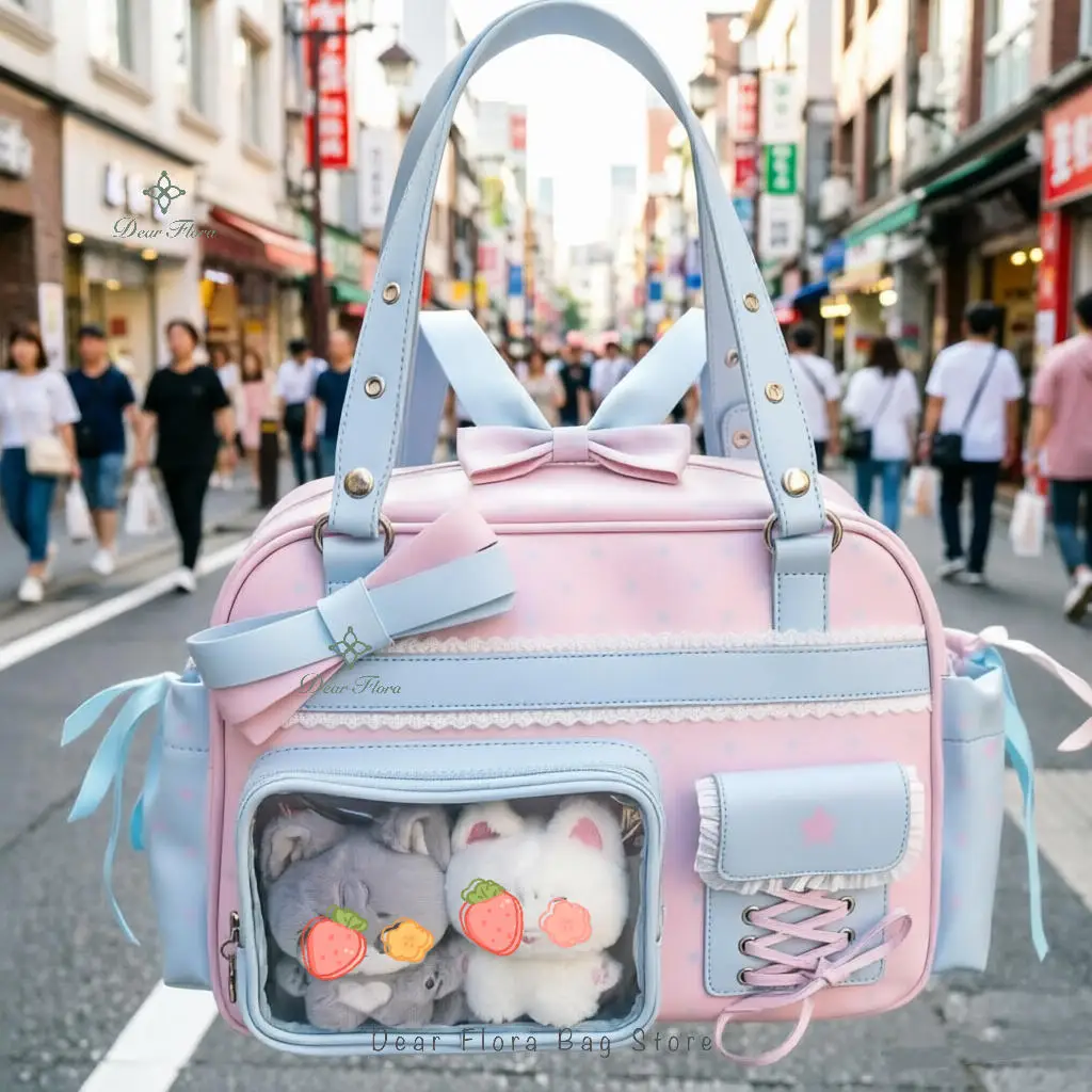 Neue Y2K Nette Itabag Comic Ausstellung Große Kapazität Rucksack Süße Mädchen Transparente Umhängetasche DIY Abzeichen Display Schulter Tasche – Detail 20