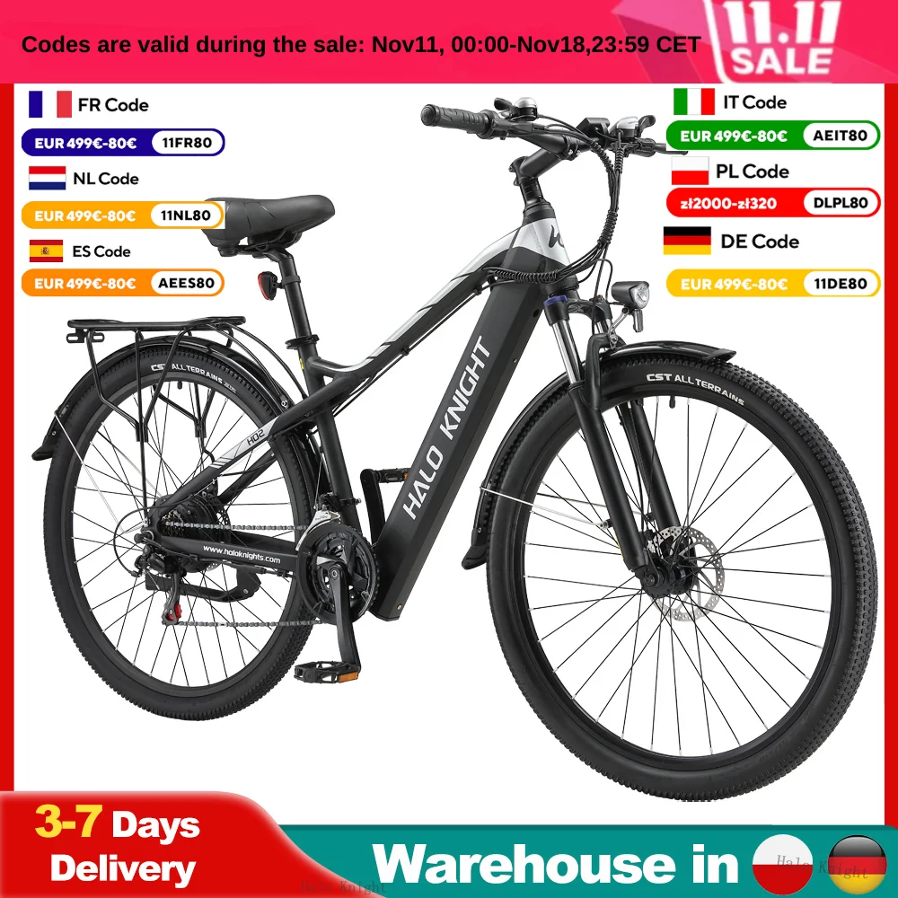 Halo Knight H02 Electric Bicycle 48V 750W 16AH 29 * 2.1 Ebike 50KM/H Cheap Adult Electric Bike E Bike Men Powerful Mountainbike