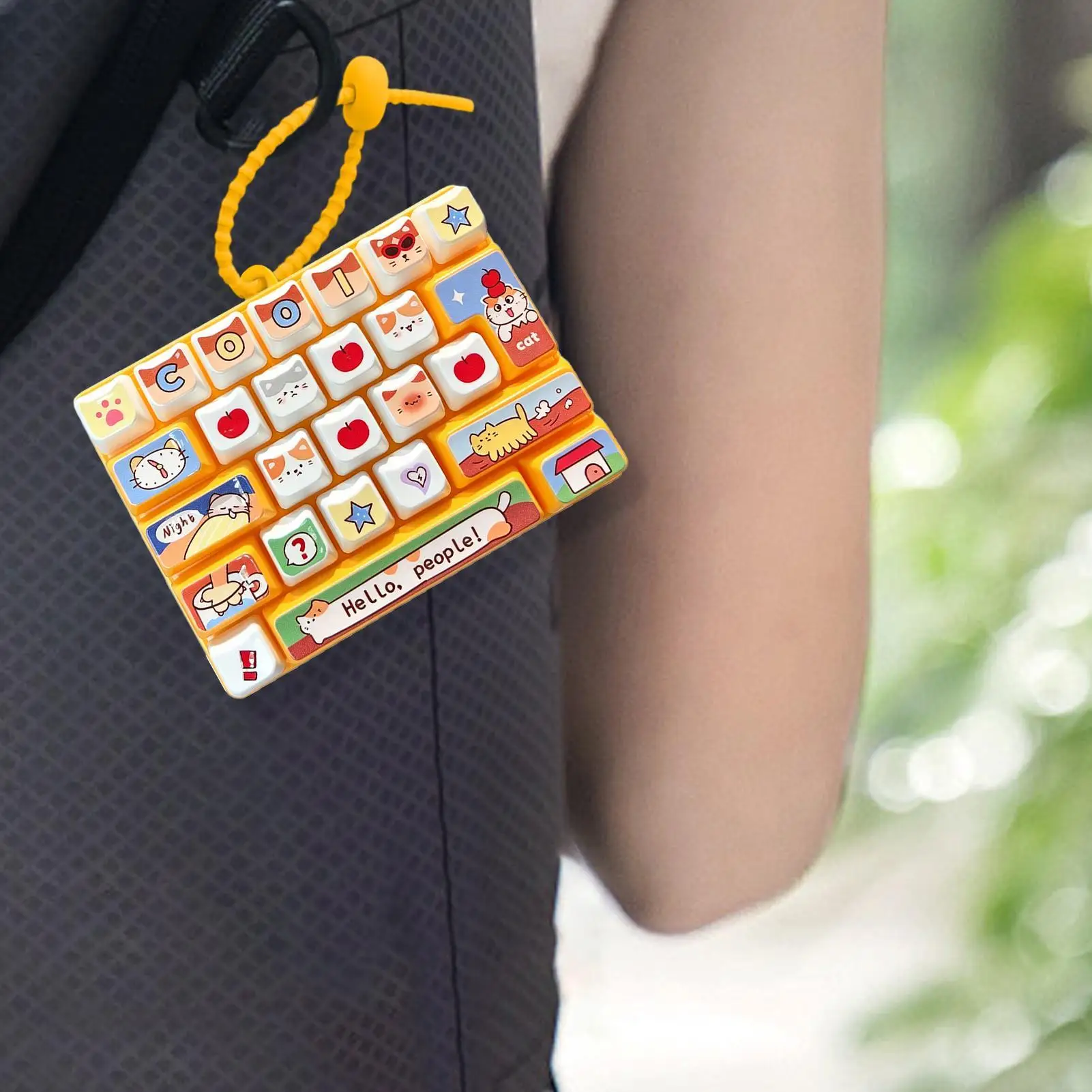 Keyboard Clicker Fidget Kids Stress Reliever Fidget Handbag Charm Keyboard Bag Charm For Kids Teens Adults Students Travelers