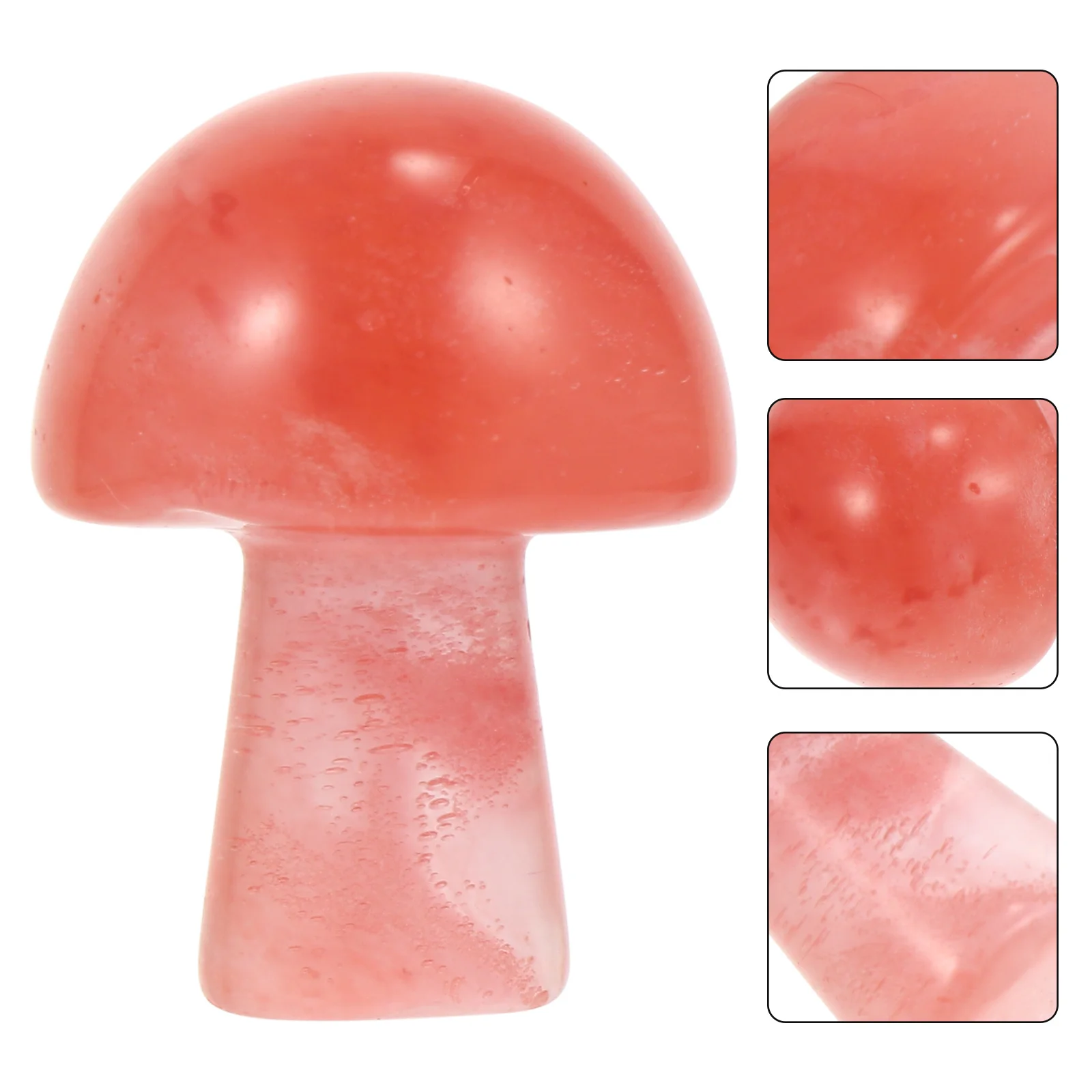 

5pcs Mushroom Figurines Natural Gems Mushrooms Simulation Decoration Plant Pot Micro Landscape Accessories Gemstone Mushroom