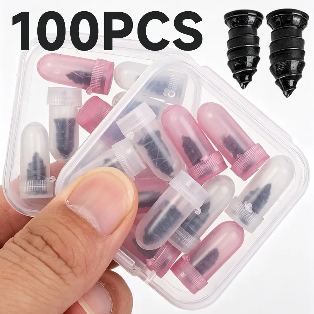 Car Tire Rubber Nail Kit Vacuum Tubeless tyre Puncture Repair Tools Car Motorcycle Truck Fast Self-tapping Nail for 0.1-5mm hole