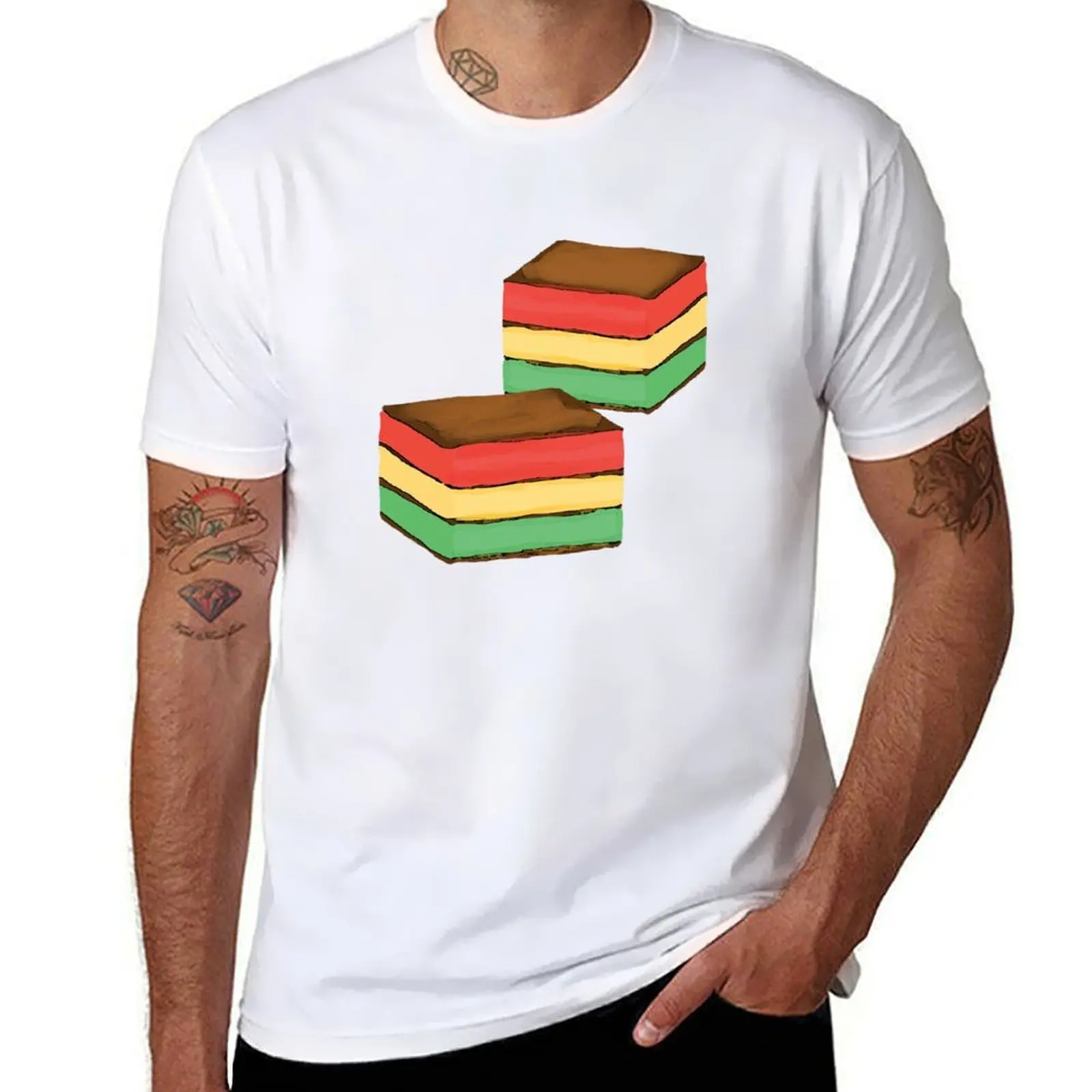 

Italian rainbow cookie - foodie T-Shirt man t shirts for men casual man t shirt cotton high quality T-Shirt