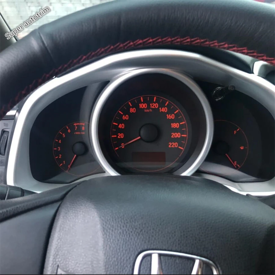 자동차 대시 보드 계기판 스크린 프레임 장식 커버 트림, 혼다 FIT JAZZ 2014 - 2020 ABS 탄소 섬유/매트 액세서리