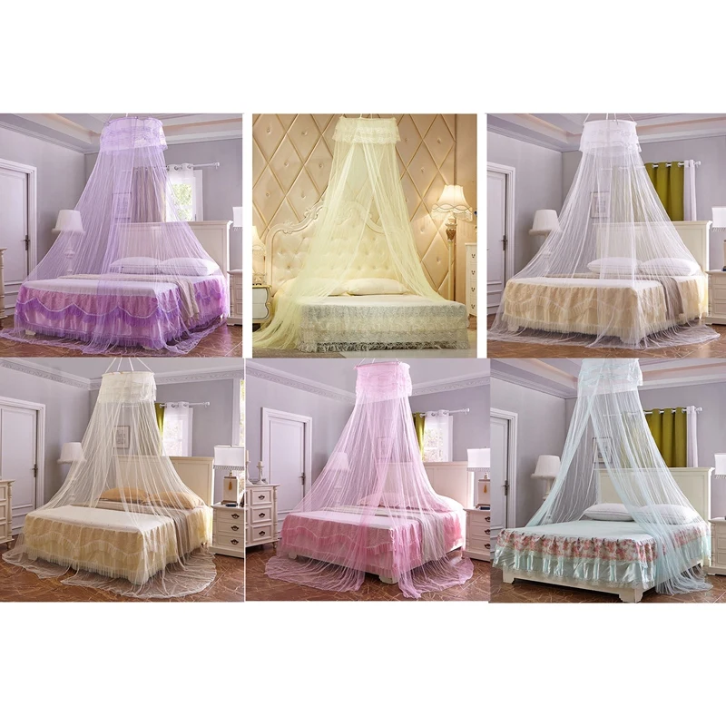 Mosquito Net For , King Size Bed Canopy Hanging Curtain Netting, Princess Round Hoop Sheer Bed Canopy For All