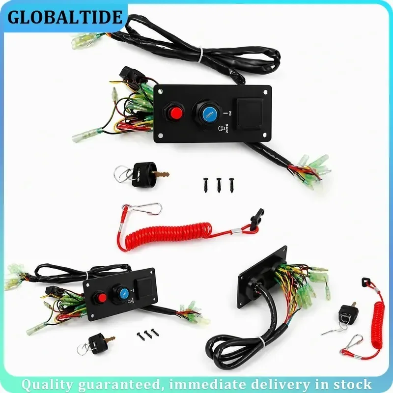 Single Engine Ignition Cut Off Switch Panel Kit 4 LED for Outboard Motor Marine Boat Replacement Part 06323-ZZ5-764
