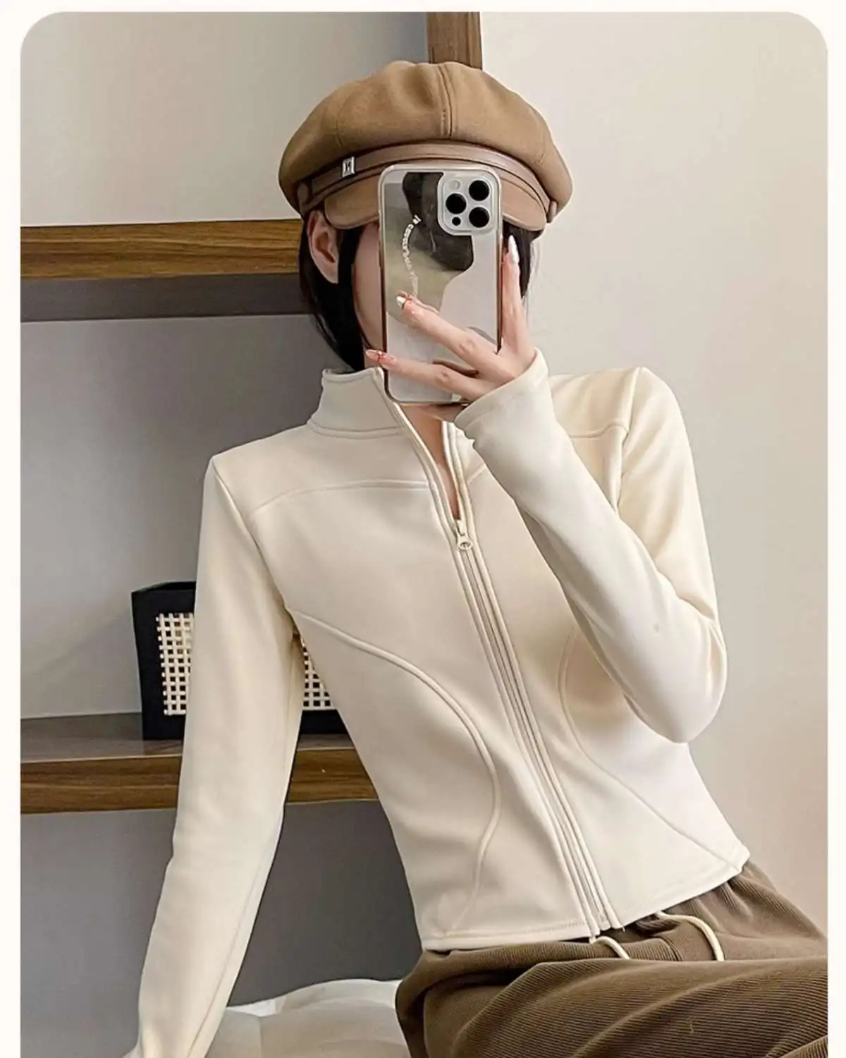 

Флисовая толстовка без шапки, женская, летняя, легкая, облегающая, Y2K, минималистичная, повседневная, в социальном стиле, в форме сердца, быстросохнущая, милая, Ins