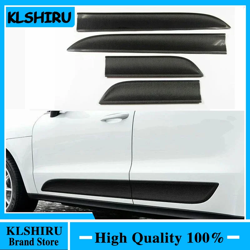 

Car Door Protection For Porsche Macan Carbon Fiber Door Plate Cover Body Kit trim Add On style 2014 2015 2016 2017 2018 2020