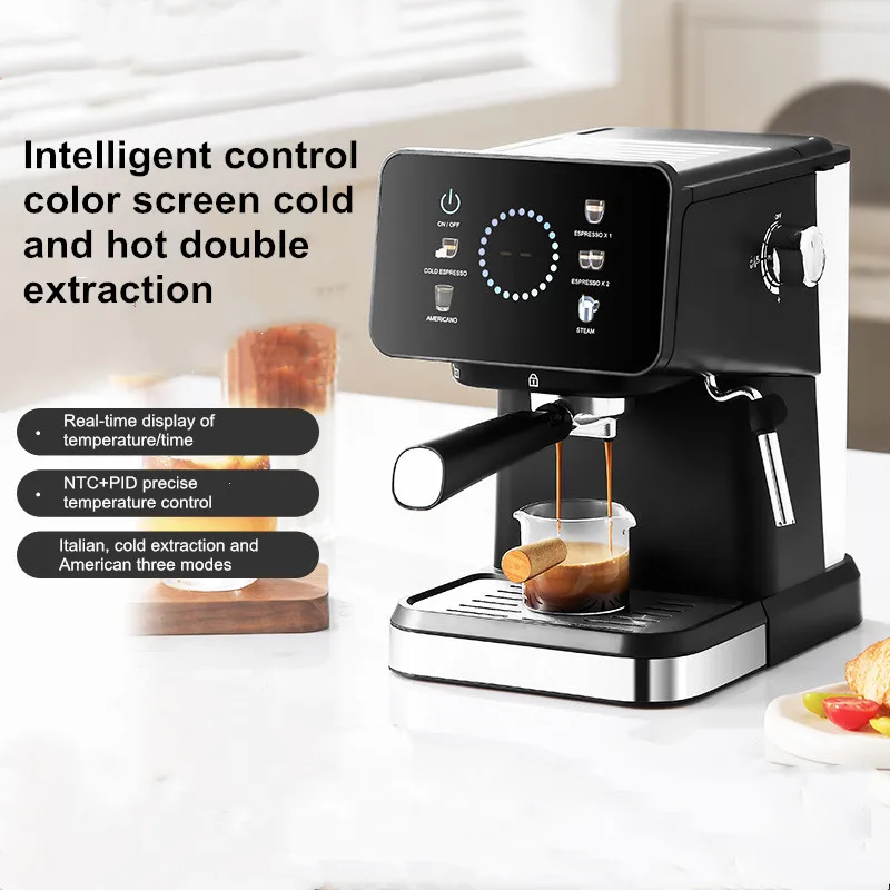 20Bar Pressure, Dual Brew (Hot/Cold), Smart Touchscreen, Milk Frother, Fast Heating, Energy Saving - Perfect for Home Baristas