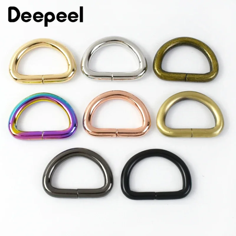 

10Pcs 13-50mm Metal D Rings Bag Strap Buckle Belt Connect Clasp for Dog Collar Webbing Buckles DIY Luggage Hardware Accessories