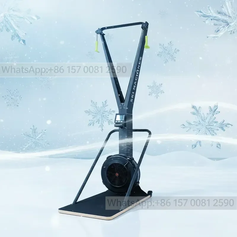 Commercial Steel Gym Exercise Ski Trainer Simulator Fitness Equipment with Air Resistance Skiing Machine