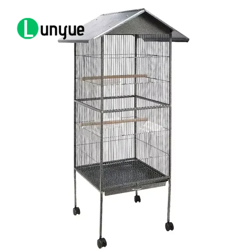 Modern Luxury Stainless Steel Large Bird Cage Wire Mesh Panel Outdoor Breeding Box Durable Spacious Ventilated For Pet Birds