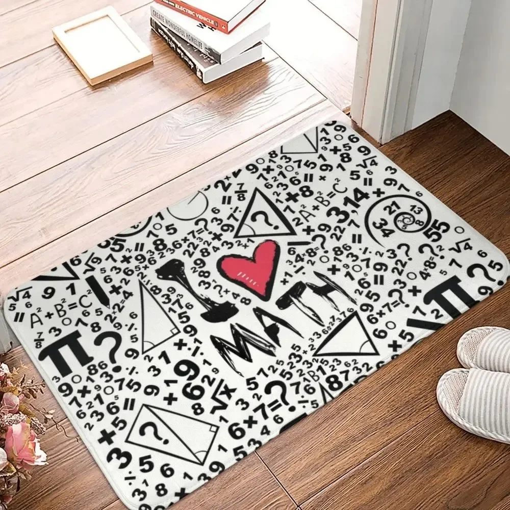 I love you entrance door mat various math and physics formulas welcome mat living room decoration bathroom floor mat