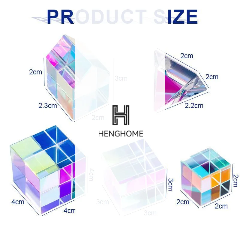 Art Craft Optical - มินิ K9 คริสตัลปริซึมคิวบ์ แก้วออปติคอล RGB ปริซึมกระจายแสง