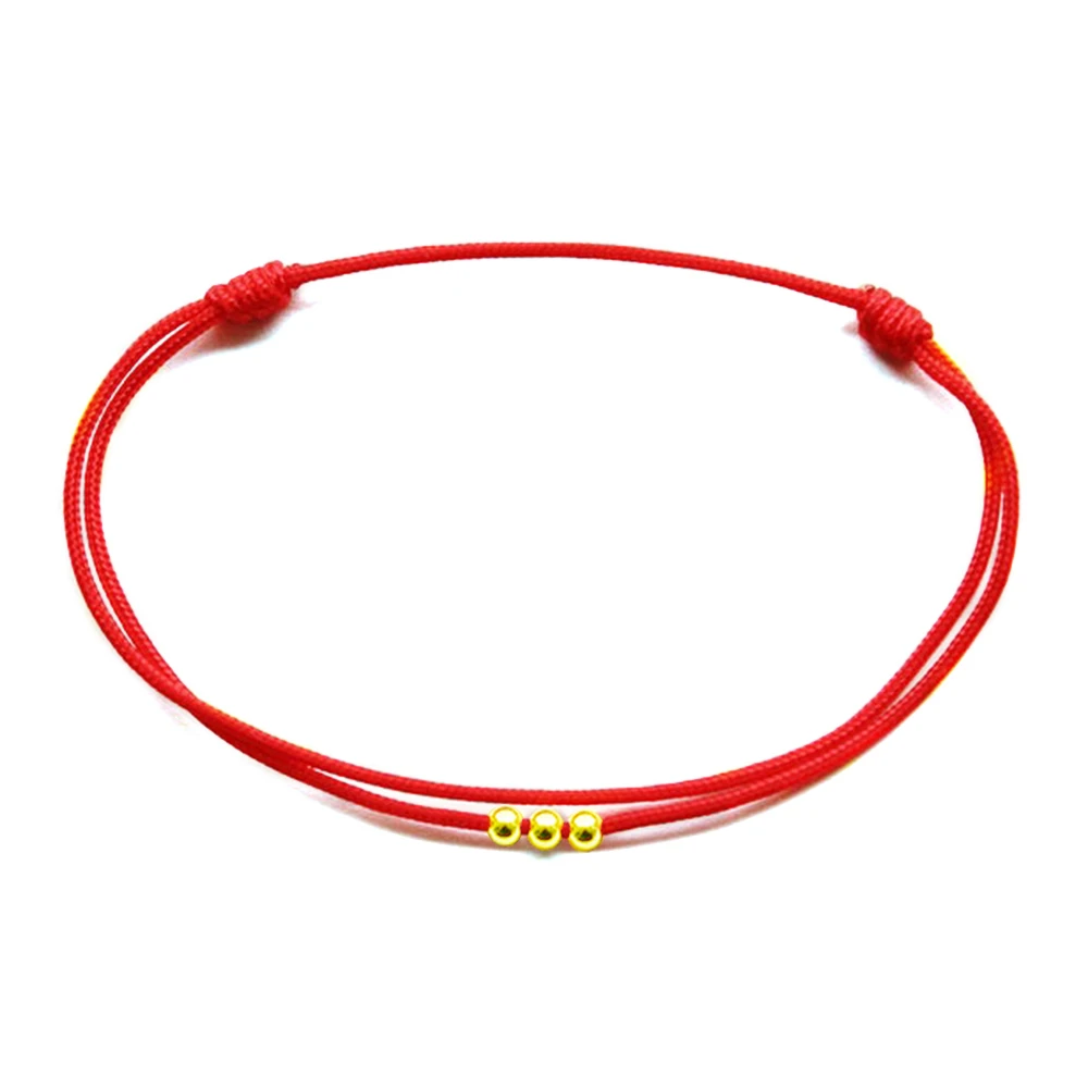 Black Cord Bracelet for Men Adjustable Red String Bracelets with Beads for Women Unisex Adult Nylon Cord for Father Day Jewelry