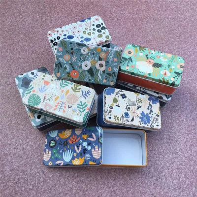 10 Pc/Lot Lavender Rectangular Tinplate Metal Storage Boxes For Ornaments,Wedding Candy ,Sundry Goods,Cute Gift ,Iron