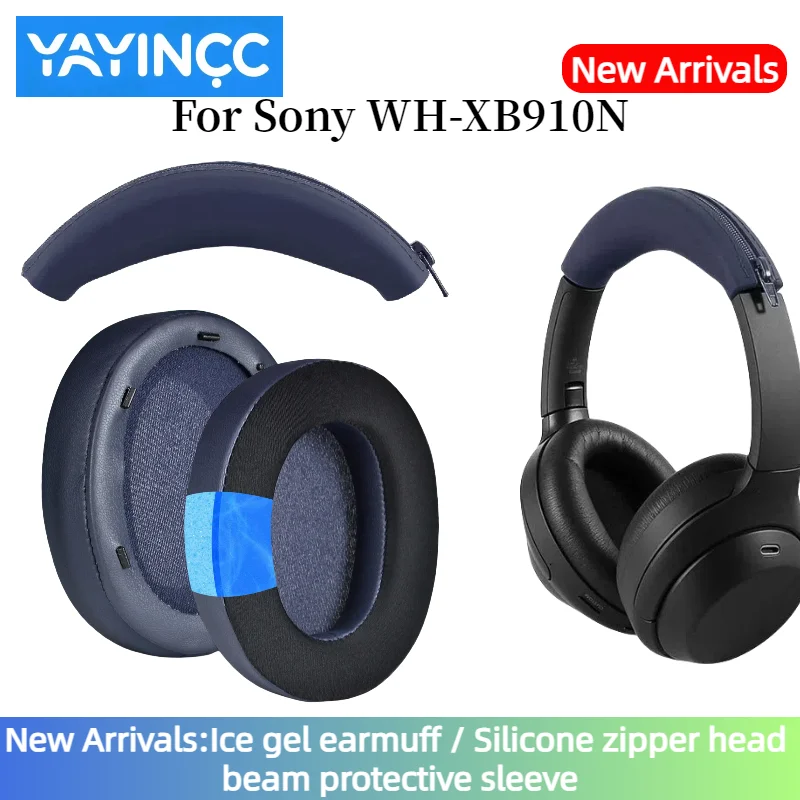 YAYINCC Replacement Sponge Soft Foam Cushion Ear Pads With plastic buckle for SONY WH-XB910N Gaming Headset Repairing Parts
